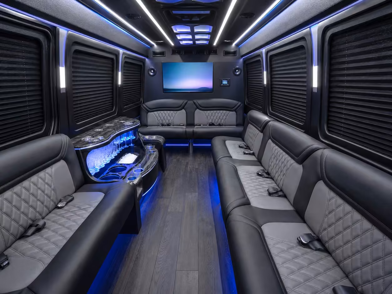 14 passenger sprinter limousine interior