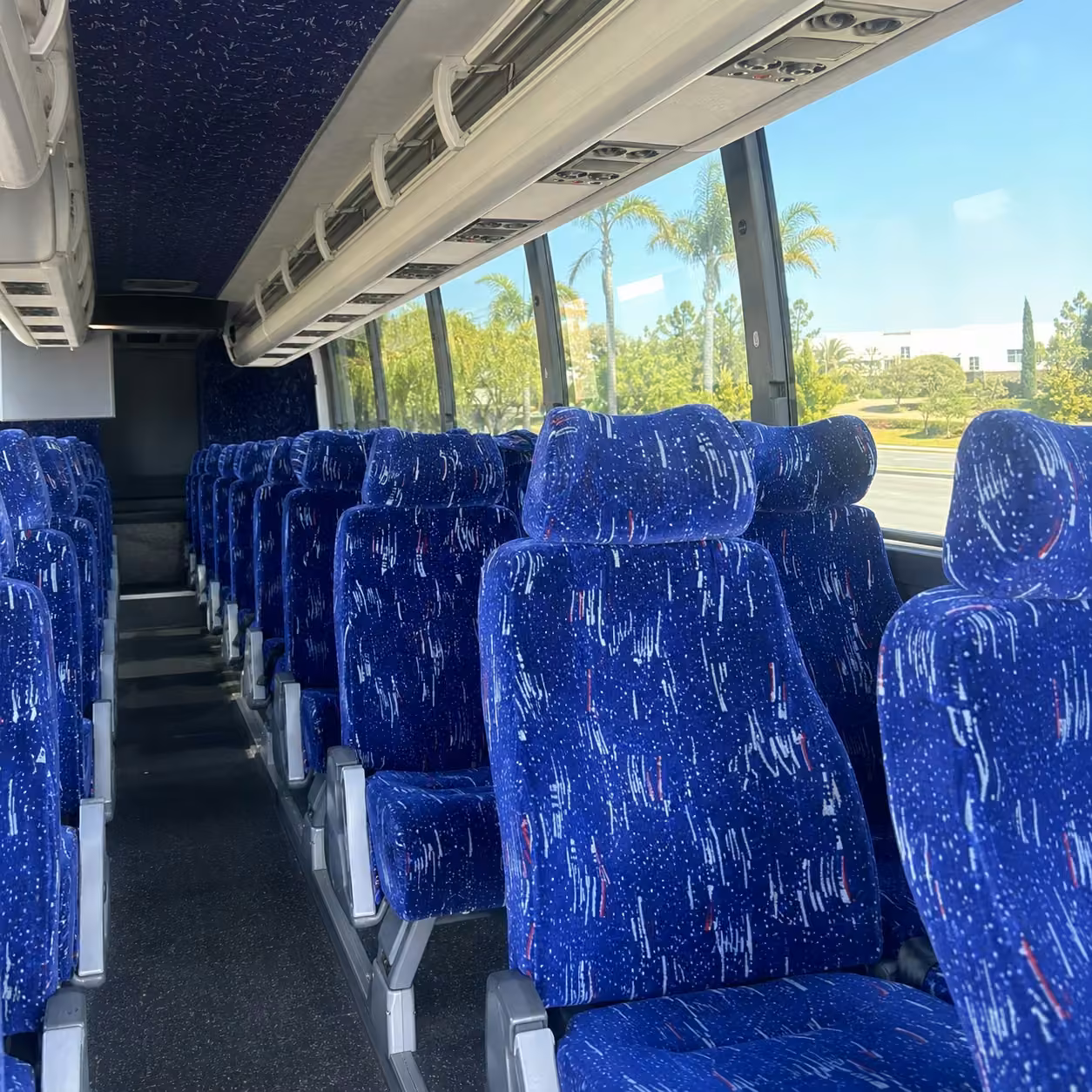 40 56 passenger charter bus inside