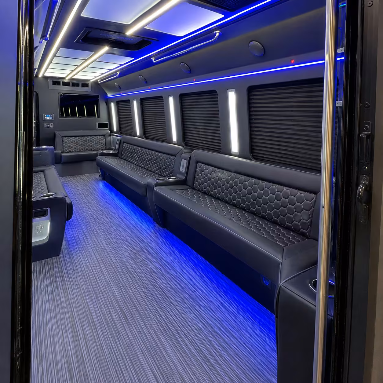 50 passenger party bus interior